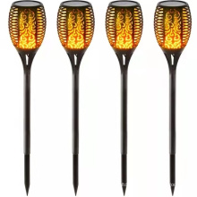 1/2/4 Pcs Waterproof Solar Power Torch Flickering Flames 96 LED Solar Lights Outdoor Garden Yard Parks Decoration Lamps